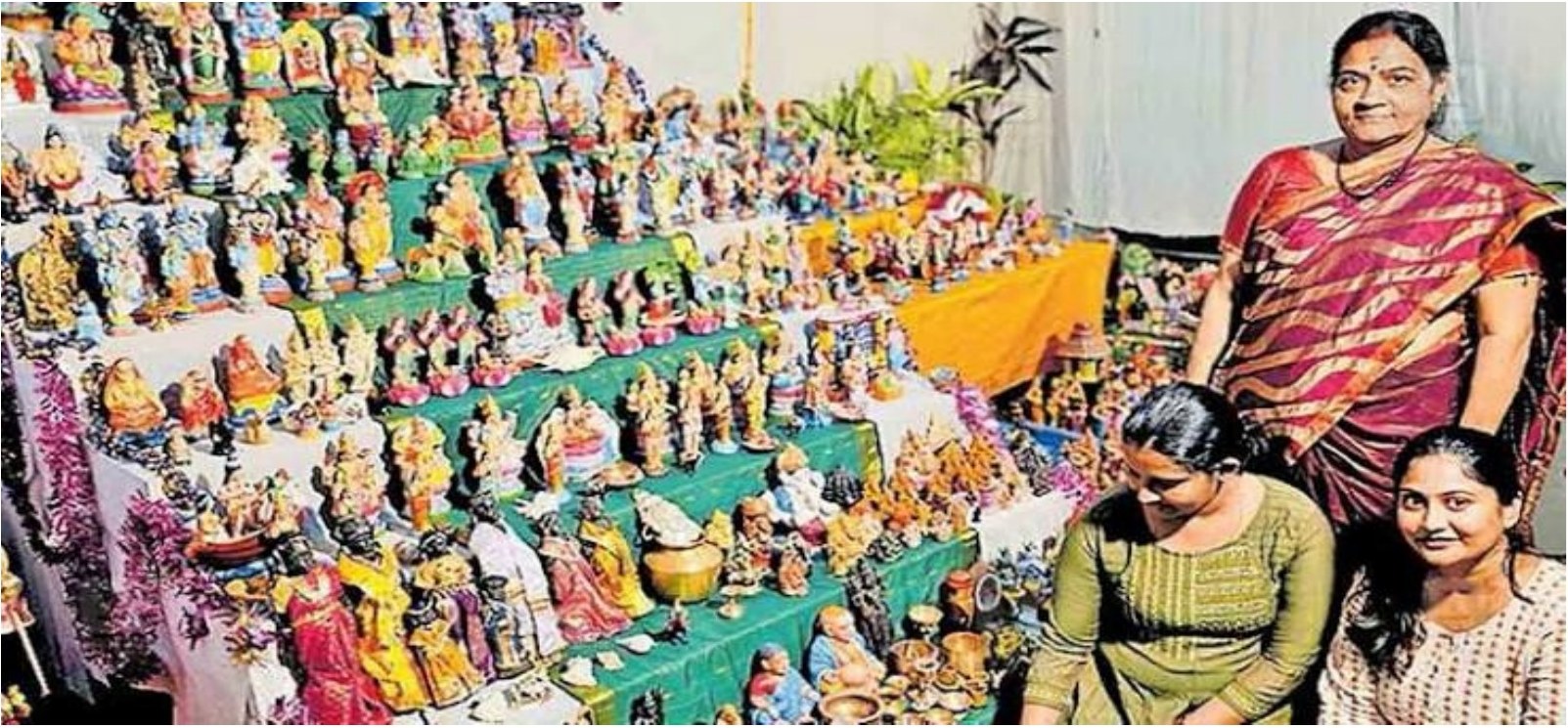 നവരാത്രി ആഘോഷങ്ങൾക്കായി ബൊമ്മക്കൊലു ഒരുങ്ങി